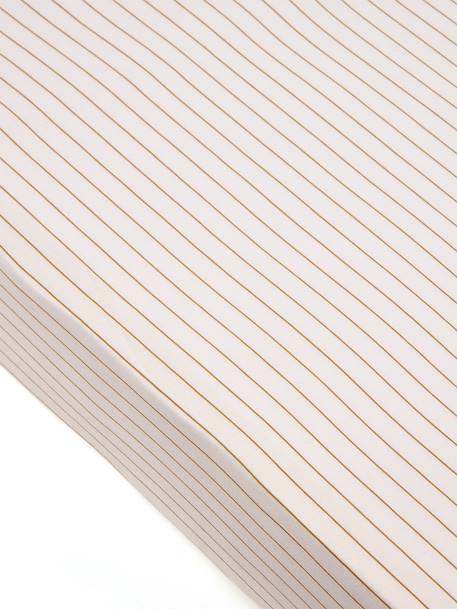 Striped jersey fitted sheet for baby striped brown - vertbaudet enfant 