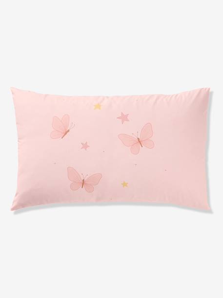 Parure housse de couette et taie d'oreiller rose pâle - vertbaudet enfant 