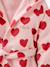 Peignoir en coton imprimé coeurs rose imprimé - vertbaudet enfant 