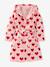 Heart-print cotton dressing gown printed pink - vertbaudet enfant 