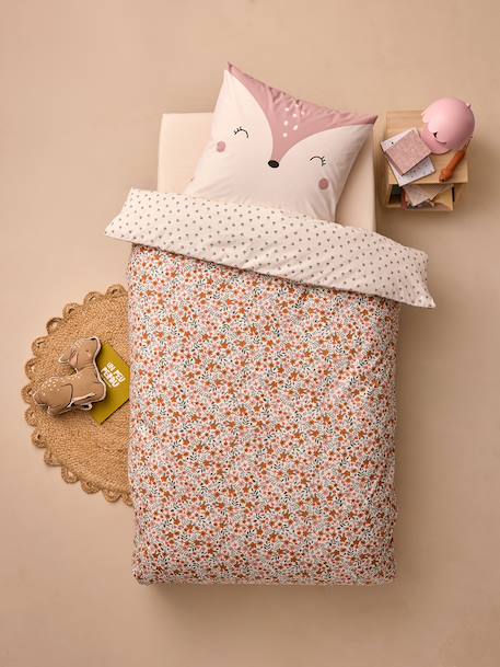 Magicouette RETROFLOWER bedding set printed white - vertbaudet enfant 
