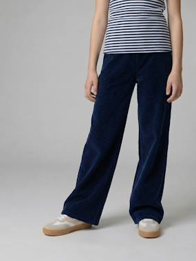 Girls-Wide-leg velvet trousers 
