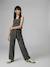 Fancy Knitted Wide-Leg Trousers for Girls, by JONEN black+striped black - vertbaudet enfant 