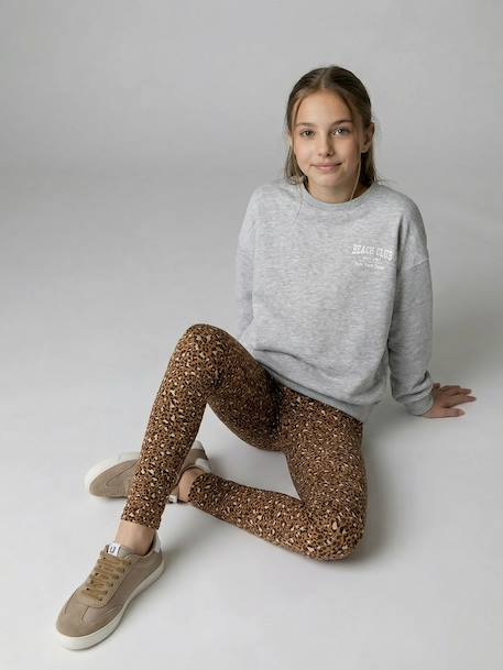 Printed long leggings brown - vertbaudet enfant 