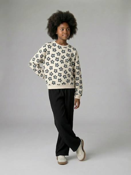 Oversized sweatshirt brown+navy blue+vanilla - vertbaudet enfant 