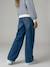 Girl's wide-leg denim trouser denim grey+medium blue - vertbaudet enfant 