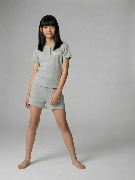 Pack of 2 short and long pyjamas marl grey - vertbaudet enfant 