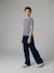 Wide-leg velvet trousers navy blue - vertbaudet enfant 