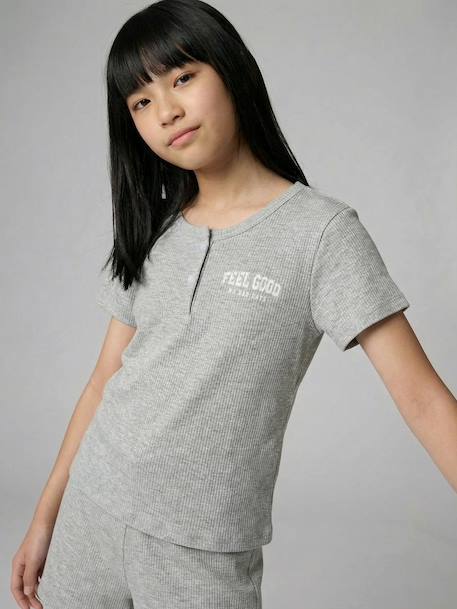 Pack of 2 short and long pyjamas marl grey - vertbaudet enfant 