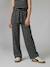 Fancy Knitted Wide-Leg Trousers for Girls, by JONEN black+striped black - vertbaudet enfant 