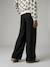 Pantalon large fille maille anthracite - vertbaudet enfant 
