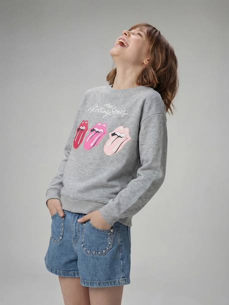 Rolling Stones girl's sweatshirt marl grey - vertbaudet enfant 