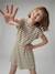 Fancy Openwork Knit Dress for Girls, JONEN striped black - vertbaudet enfant 