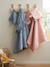 Baby Hooded Bath Cape With Embroidered Animals BLUE MEDIUM SOLID+PINK MEDIUM SOLID+White - vertbaudet enfant 