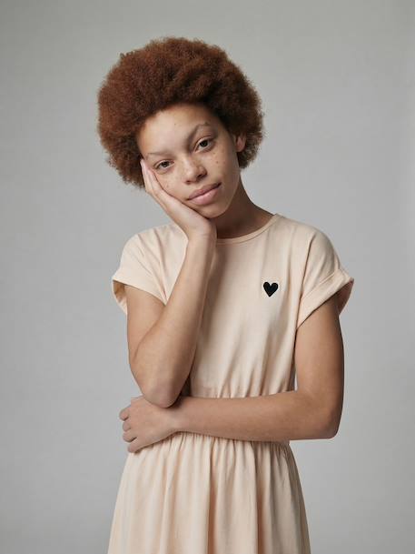 Dress with Openings on the Sides, for Girls, JONEN anthracite+vanilla - vertbaudet enfant 