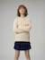 Jonen girl's cable knit jumper vanilla - vertbaudet enfant 