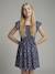 Smocked print dress navy blue - vertbaudet enfant 