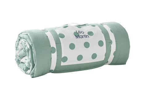 Customisable cotton sleeping bag sage green - vertbaudet enfant 