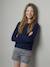 Girl's cardigan navy blue+sage green - vertbaudet enfant 