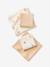 Pack of 4 muslin squares in cotton gauze printed white - vertbaudet enfant 