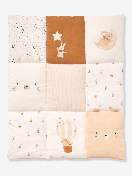 Patchwork cotton floor mattress beige - vertbaudet enfant 