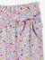Pantalon fille large motifs fleurs beige+vanille+vert - vertbaudet enfant 