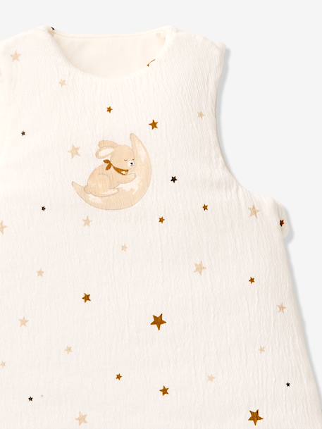 Baby sleeping bag in waffle knit jersey ecru - vertbaudet enfant 