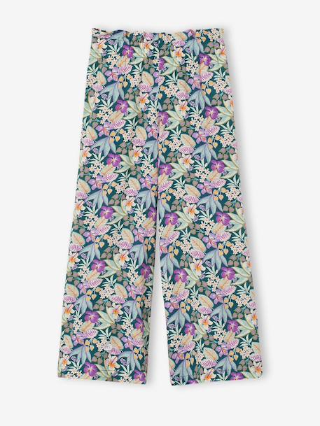 Floral Print Trousers beige+green+vanilla - vertbaudet enfant 