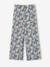 Pantalon fille large motifs fleurs beige+vanille+vert - vertbaudet enfant 