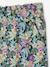 Pantalon fille large motifs fleurs beige+vanille+vert - vertbaudet enfant 