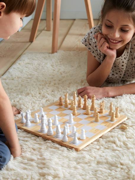 Jeu d'échecs en bois FSC® beige - vertbaudet enfant 