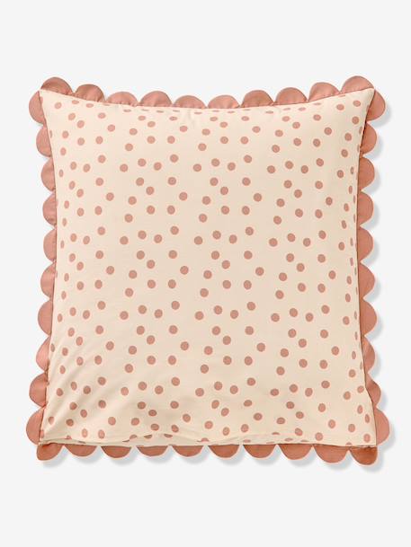 Parure housse de couette et taie d'oreiller rose imprimé - vertbaudet enfant 