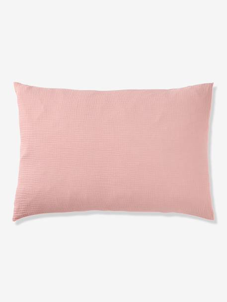 Plain duvet cover set and pillowcase old rose+sage green - vertbaudet enfant 