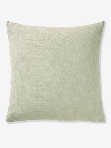 Plain duvet cover set and pillowcase old rose+sage green - vertbaudet enfant 