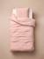 Plain duvet cover set and pillowcase old rose+sage green - vertbaudet enfant 