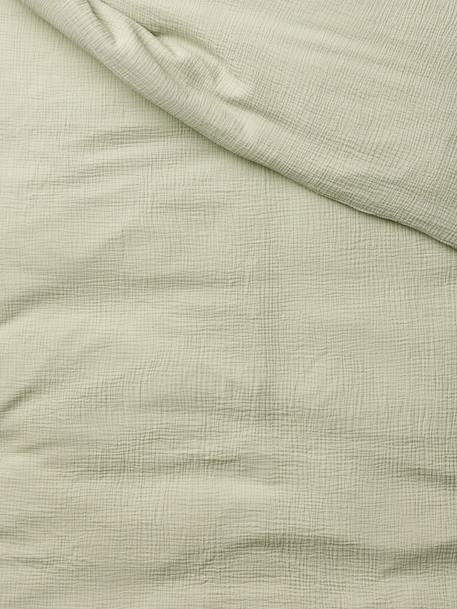 Plain duvet cover set and pillowcase old rose+sage green - vertbaudet enfant 