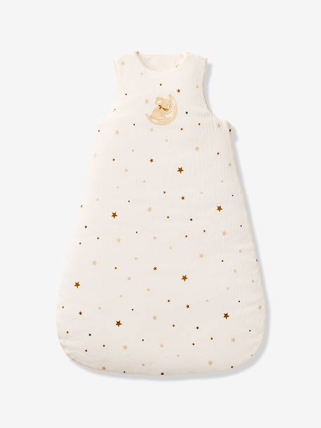 Baby sleeping bag in waffle knit jersey ecru - vertbaudet enfant 