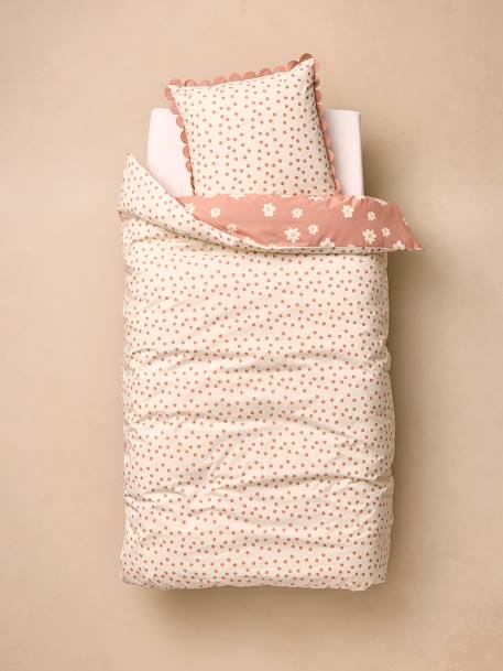 Duvet cover and pillowcase set printed pink - vertbaudet enfant 