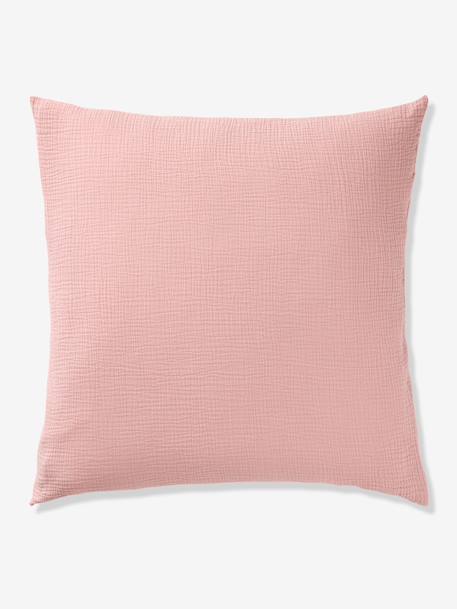 Plain duvet cover set and pillowcase old rose+sage green - vertbaudet enfant 