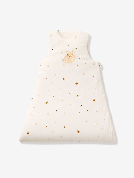 Baby sleeping bag in waffle knit jersey ecru - vertbaudet enfant 