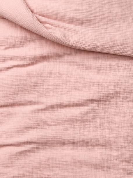 Plain duvet cover set and pillowcase old rose+sage green - vertbaudet enfant 