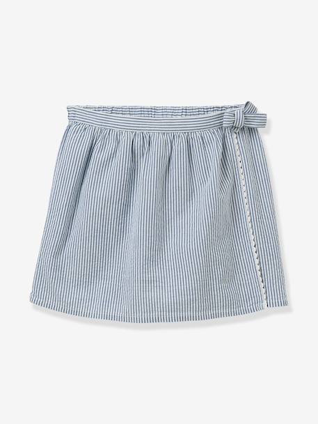 Girls' skort striped blue - vertbaudet enfant 