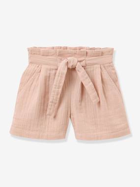 Girls-Shorts-Girls' shorts with belted waist 
