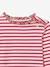 Striped long-sleeved T-shirt red - vertbaudet enfant 