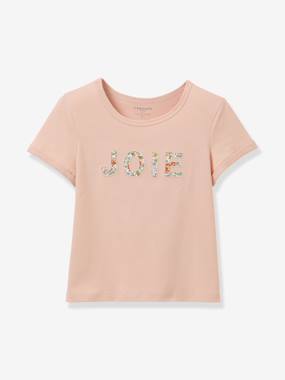 Tee shirt fille motif joie - vertbaudet enfant Fille-T-shirt, sous-pull-T-shirt-Tee shirt fille motif joie