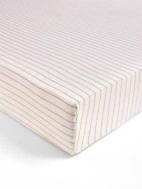Linge de lit & Déco-Linge de lit bébé-Drap-housse-Drap housse bébé jersey rayé