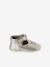 Leather baby slippers gold+white - vertbaudet enfant 