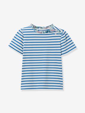 Tee shirt marinière fille - vertbaudet enfant Fille-T-shirt, sous-pull-T-shirt-Tee shirt marinière fille