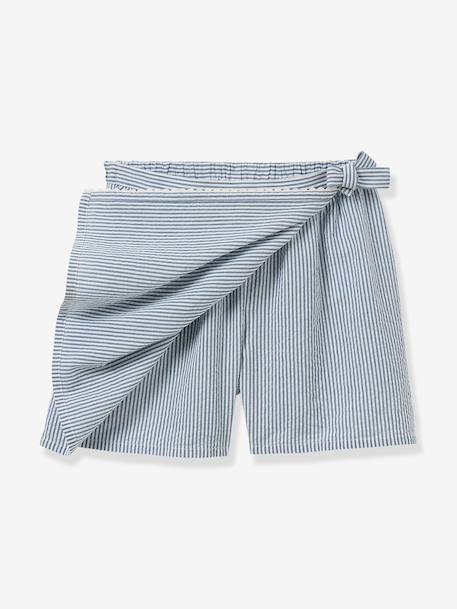 Girls' skort striped blue - vertbaudet enfant 