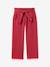 Girls' belted trousers pomegranate - vertbaudet enfant 